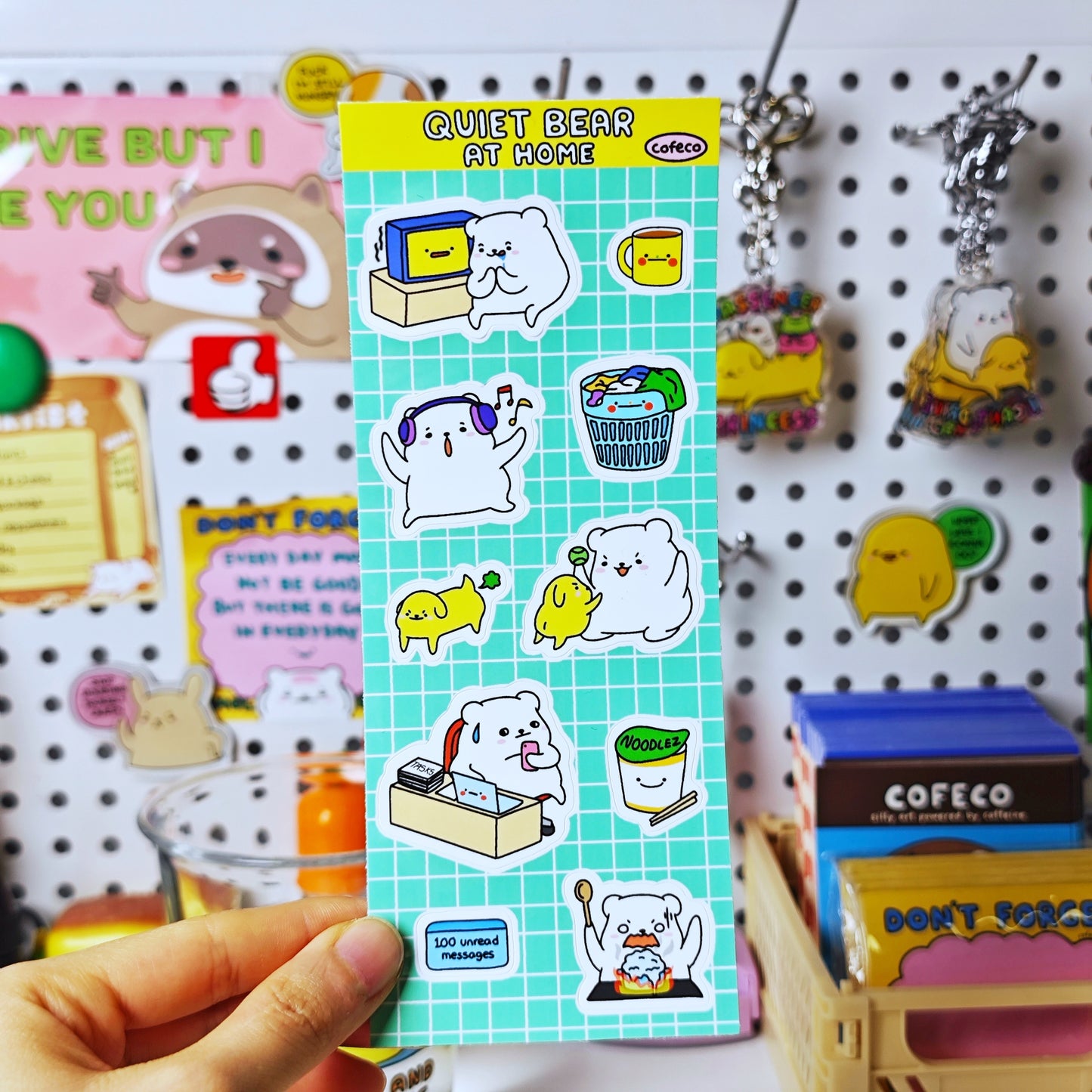 Quiet Bear At Home Sticker Sheet