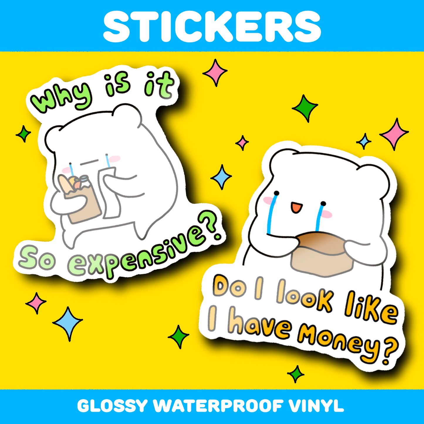 Broke Bear Stickers