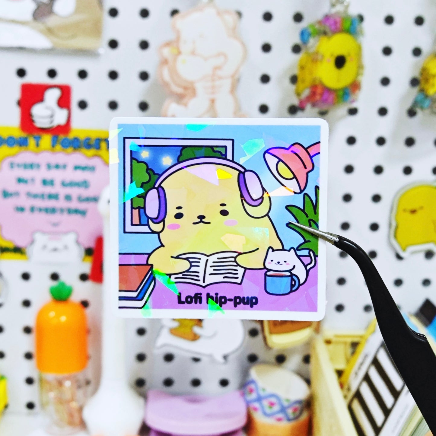 Lofi hip-pup Shimmer Sticker