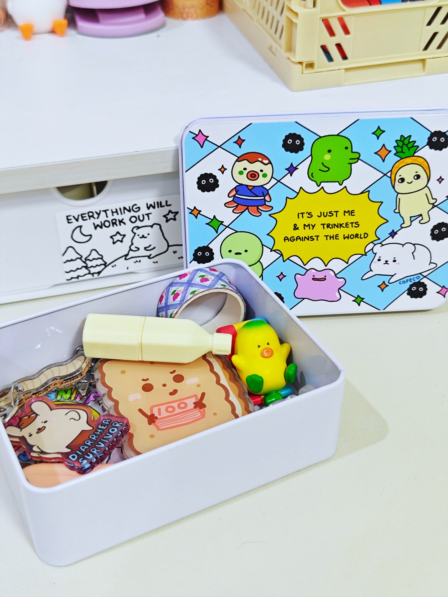 It’s Just Me & My Trinkets Storage Tin Box