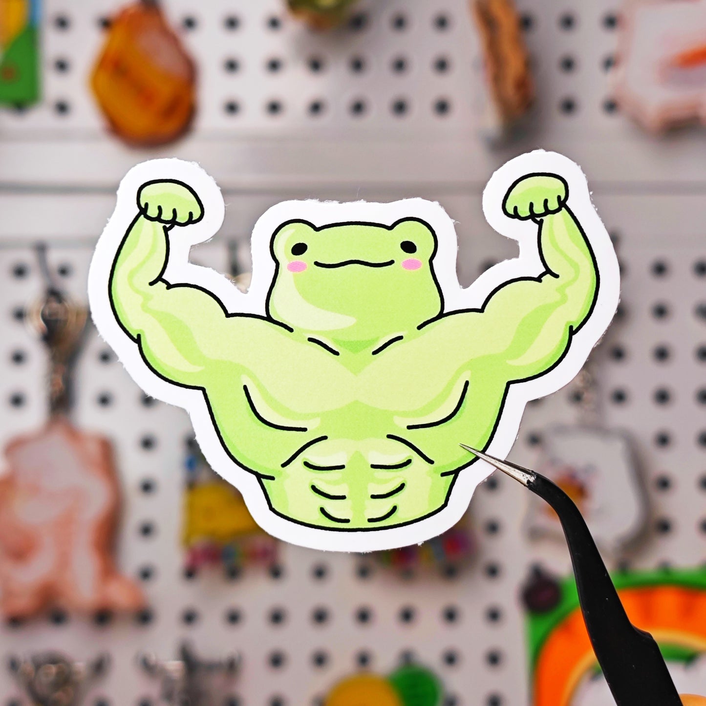 Buff Froggo Large Sticker