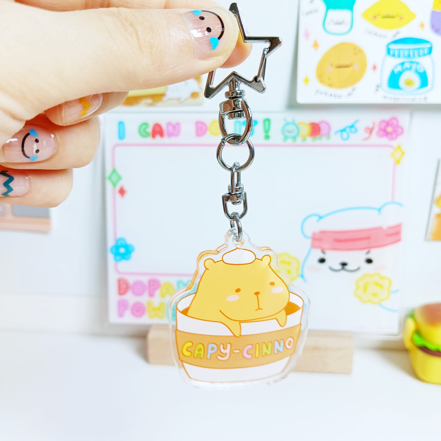 Capycinno Acrylic Keychain