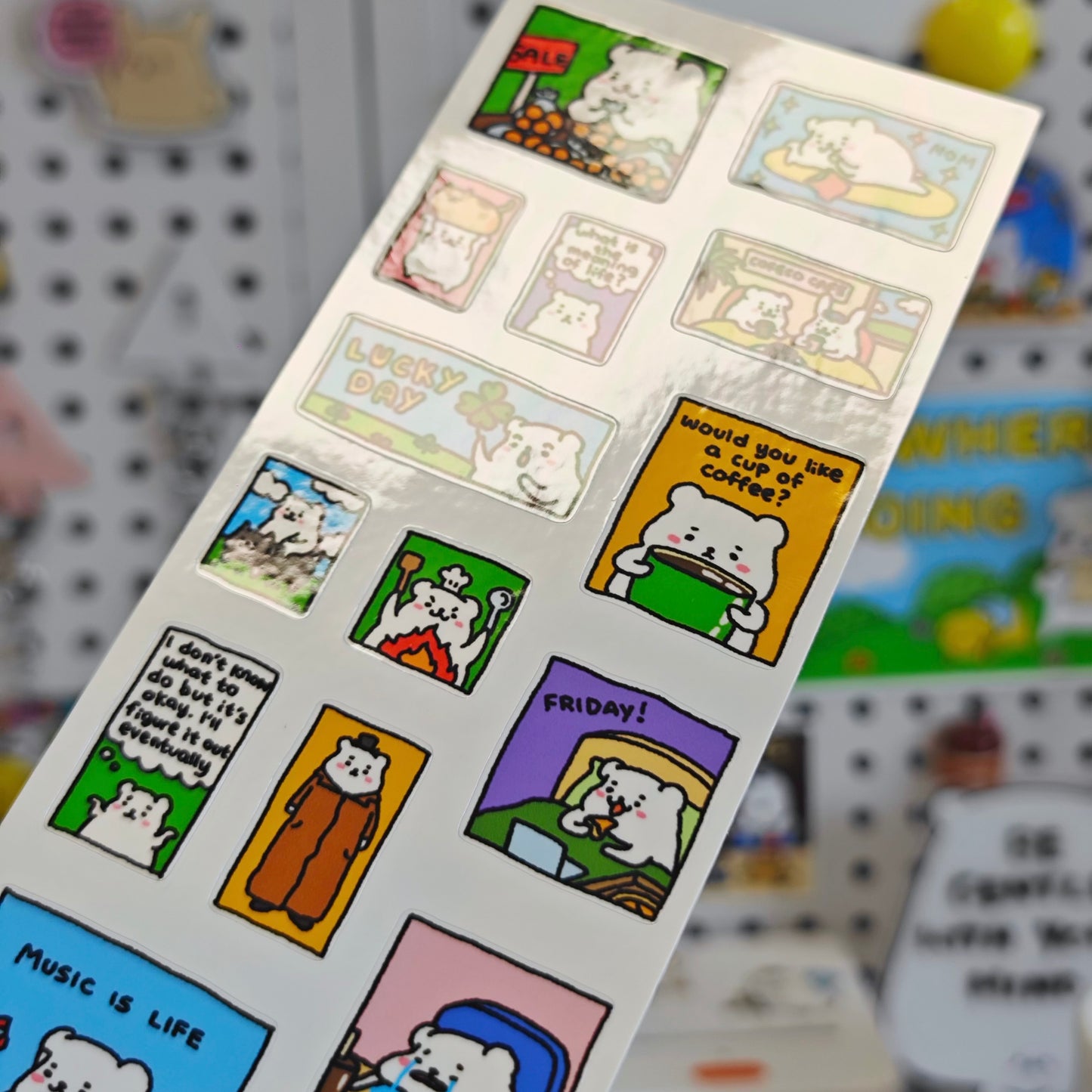 Quiet Bear Comics Sticker Sheet