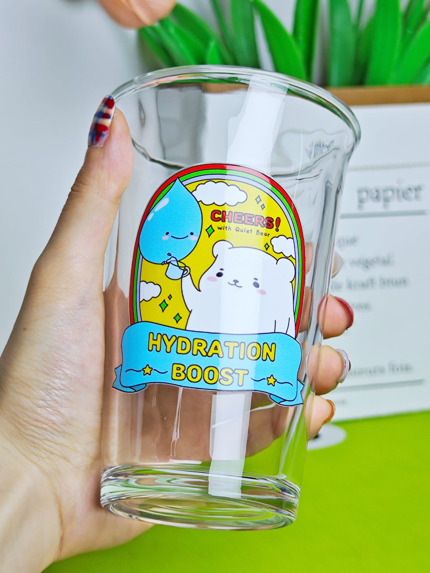 Hydration Boost Glass Cup