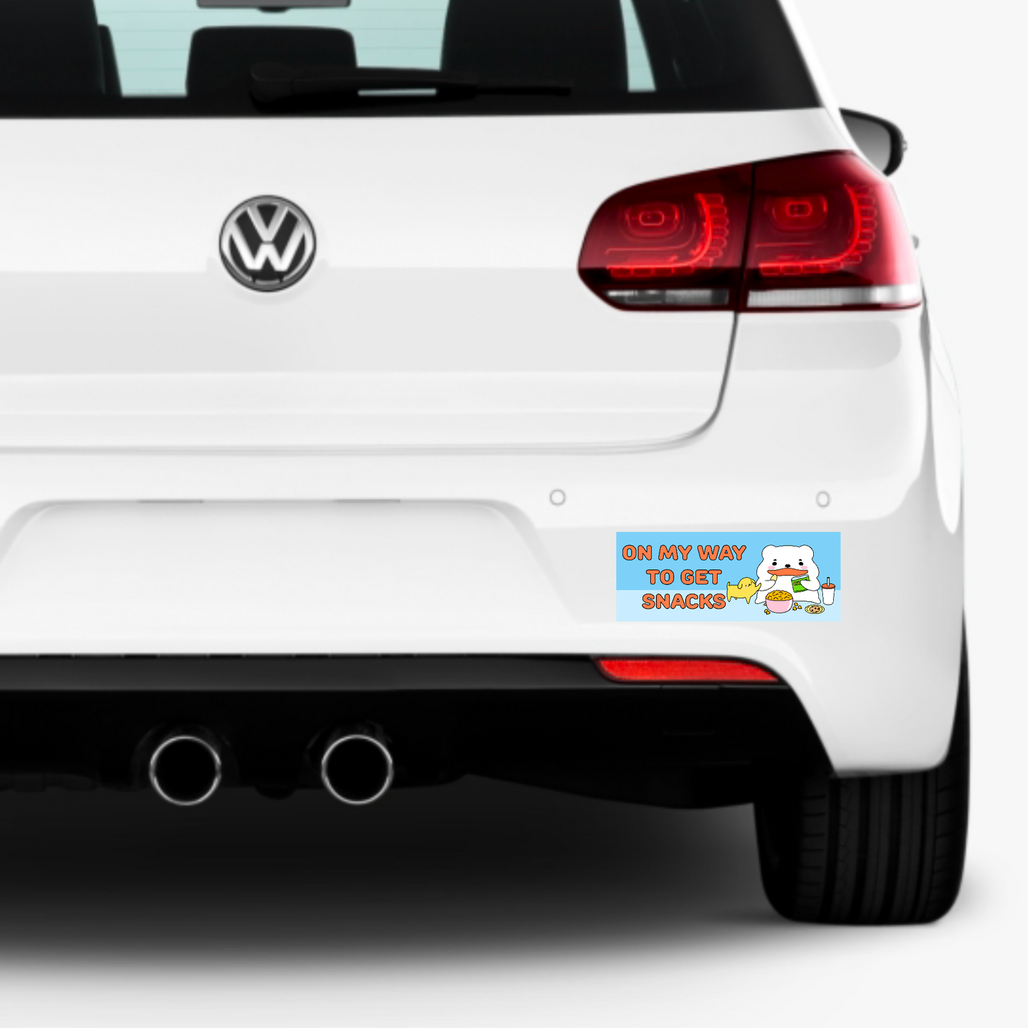 On My Way to Get Snacks Bumper Sticker Magnet