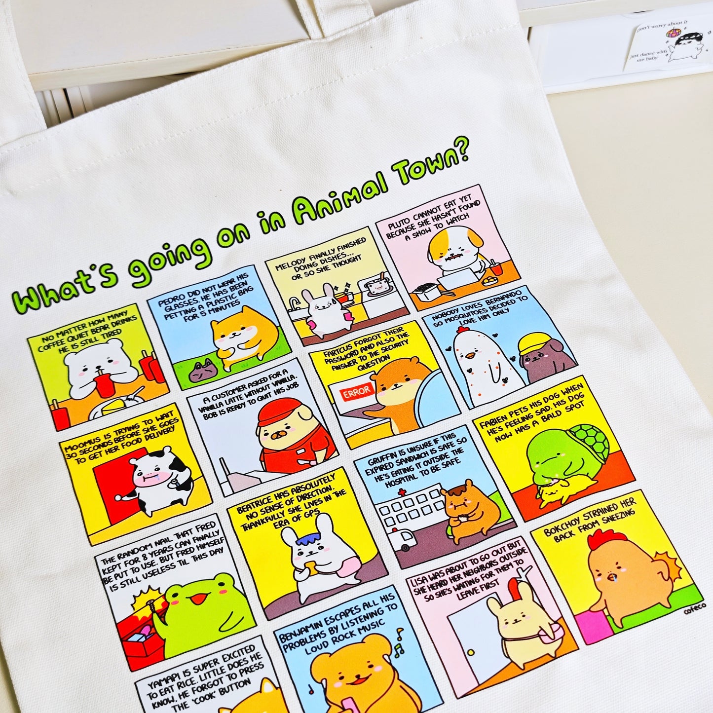 Animal Town Tote Bag