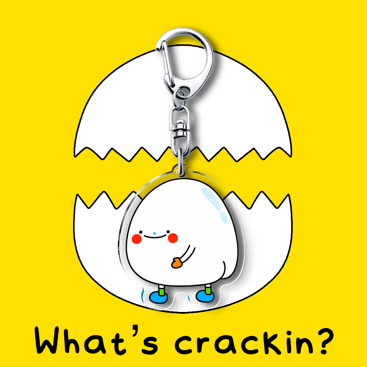 Egg Crack Keychain