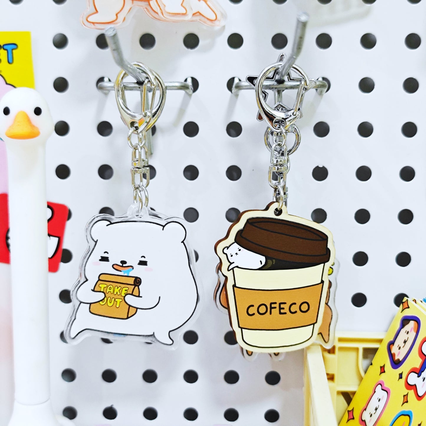 Cofeco Coffee Wood Keychain
