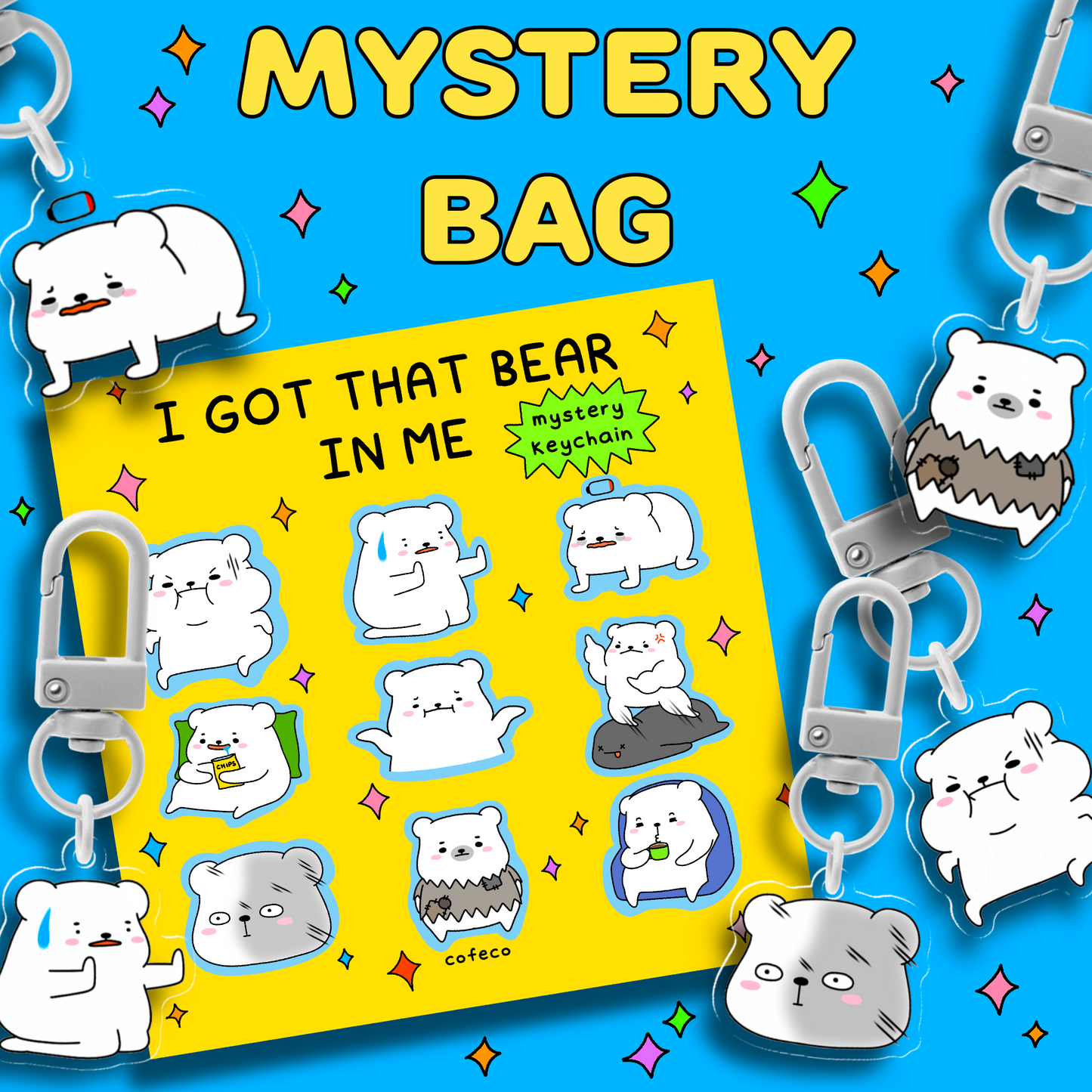 Mystery Bag Keychain - QUIET BEAR EDITION