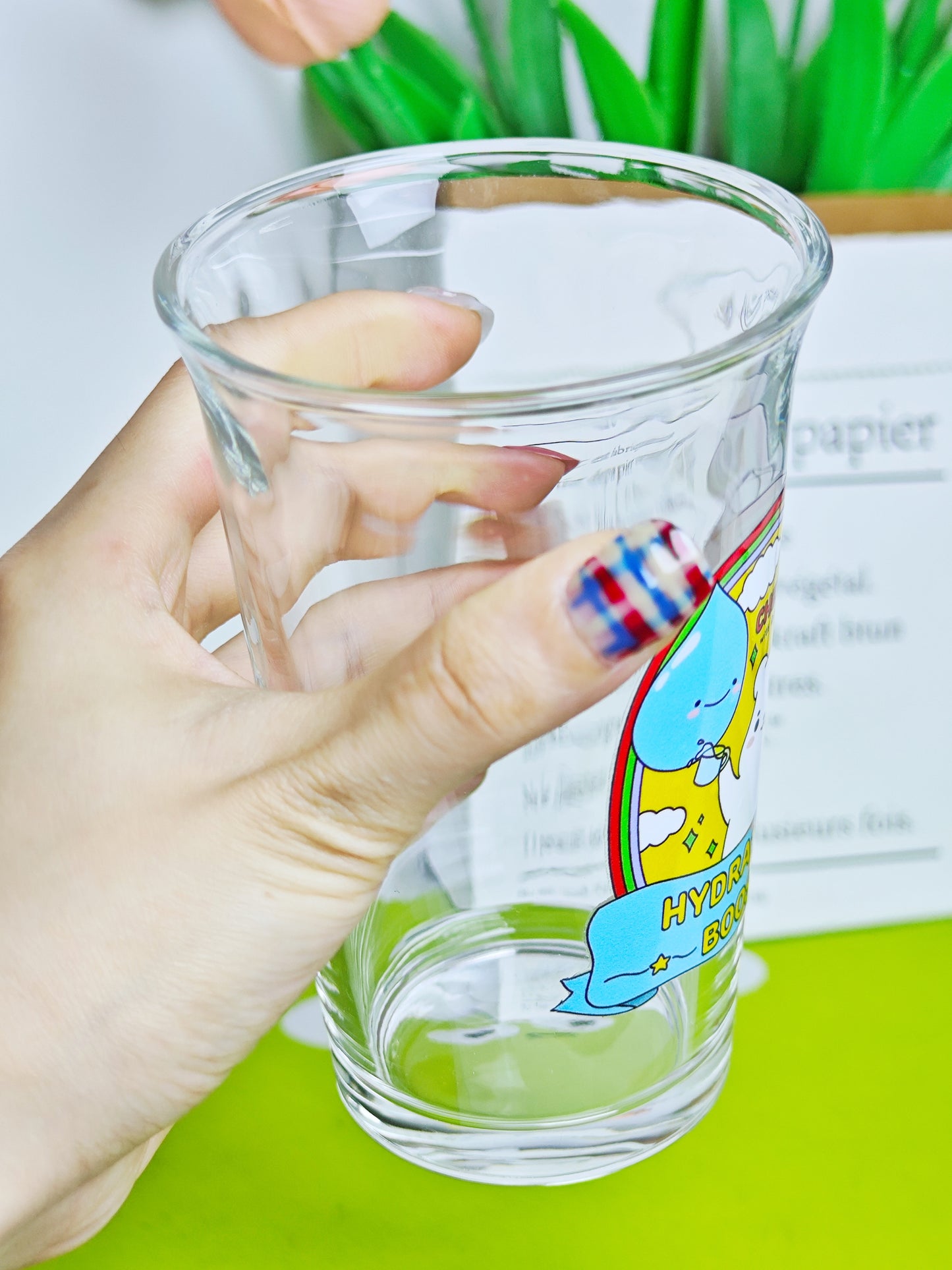 Hydration Boost Glass Cup