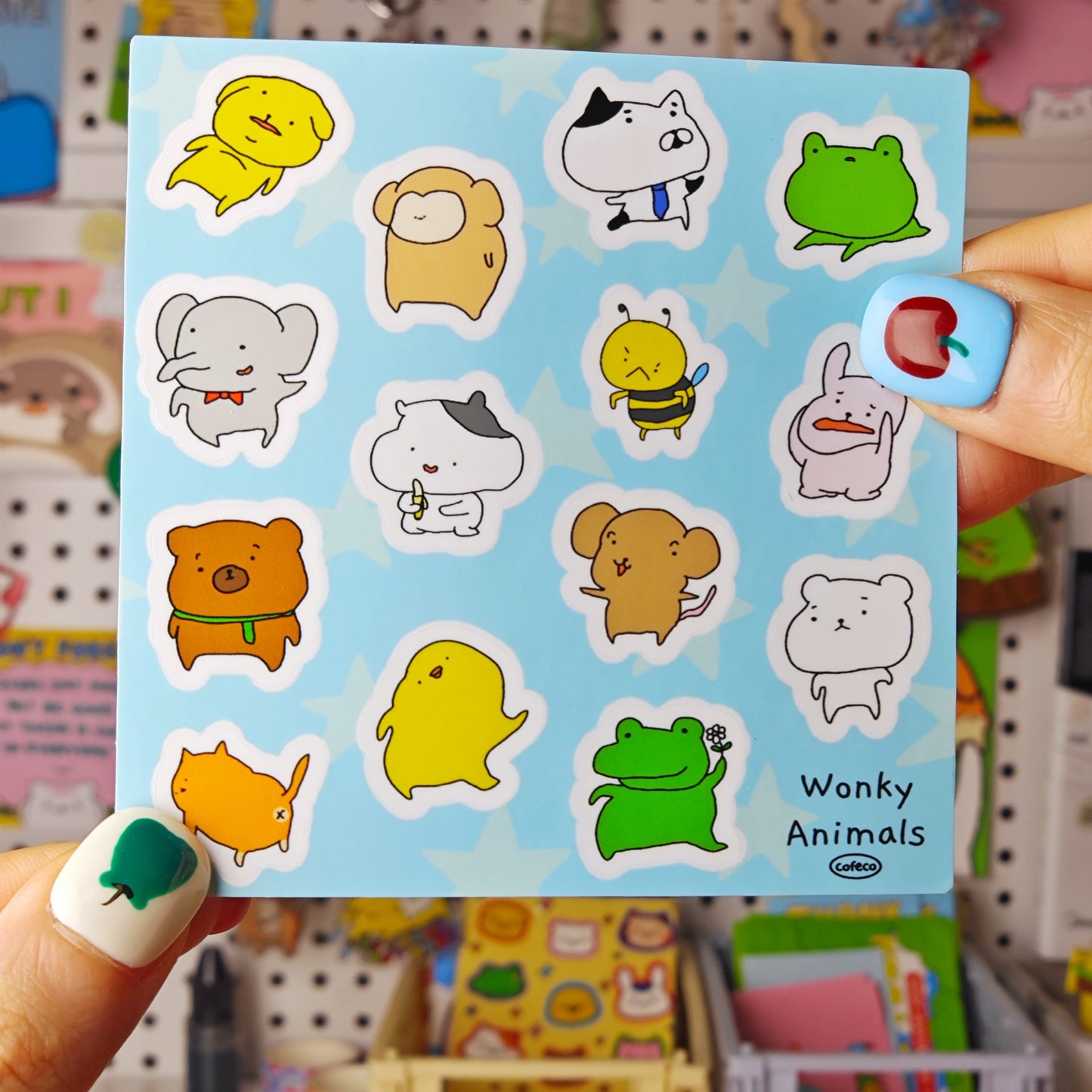 Wonky Animals Sticker Sheet