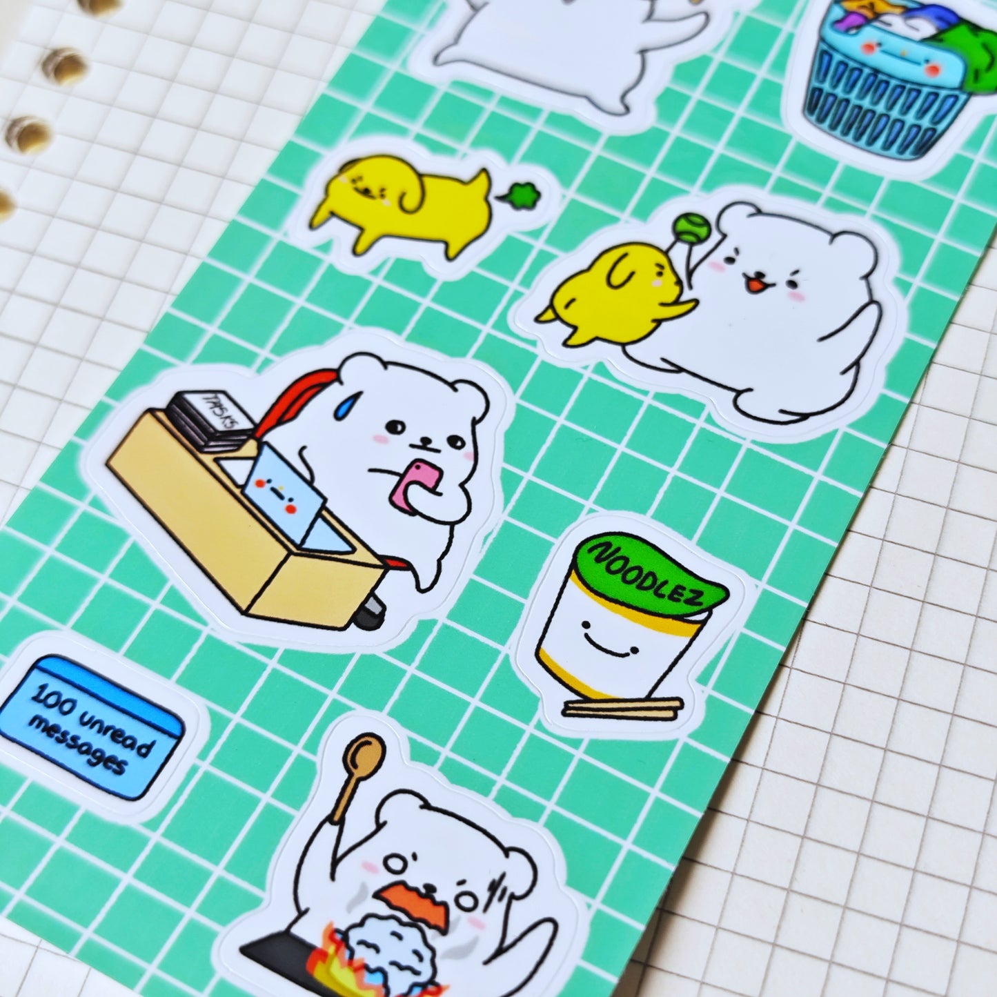 Quiet Bear At Home Sticker Sheet