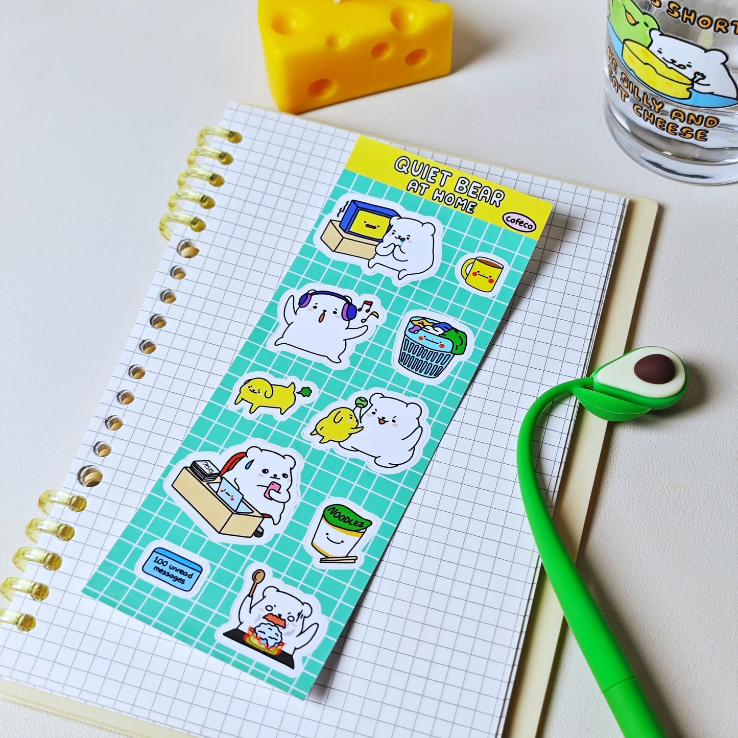 Quiet Bear At Home Sticker Sheet