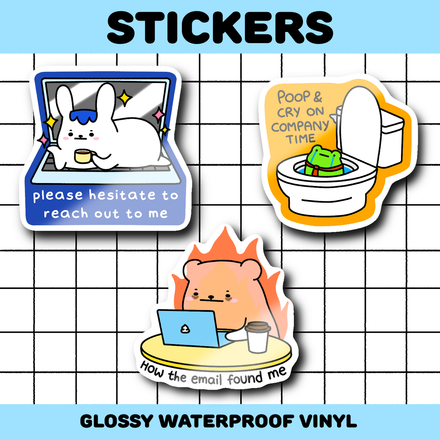 Chaotic Work Vibes Stickers