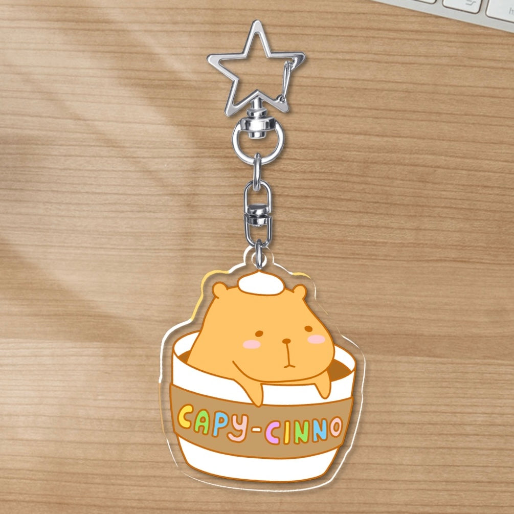 Capycinno Acrylic Keychain