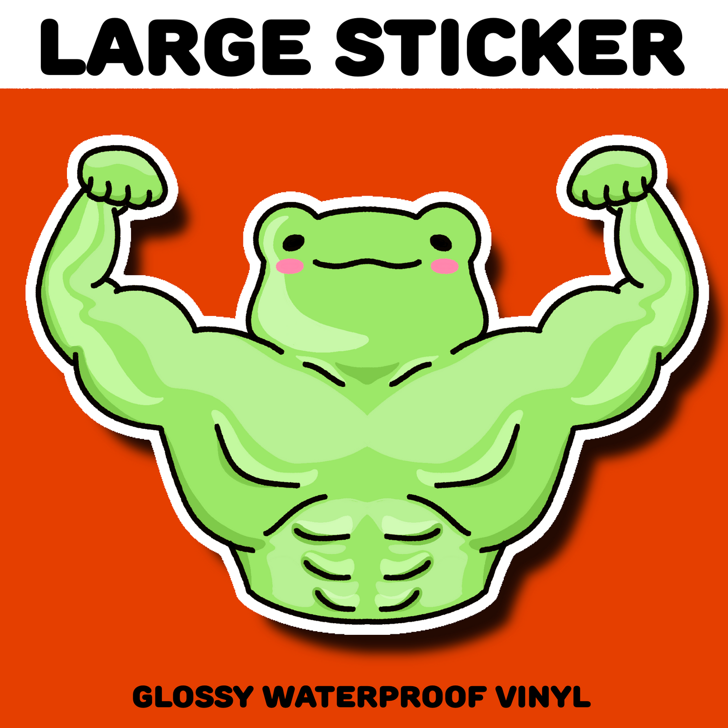 Buff Froggo Large Sticker