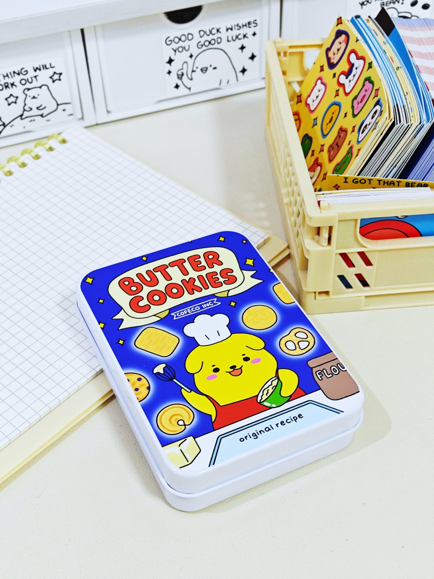 Butter Cookies Storage Tin Box