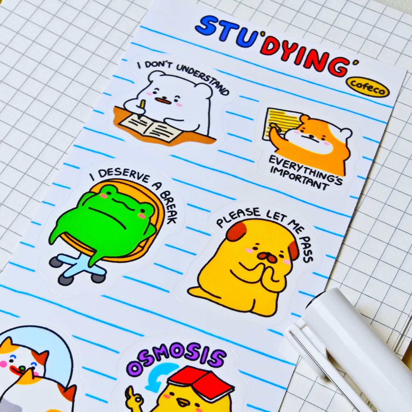 Stu”dying” Sticker Sheet