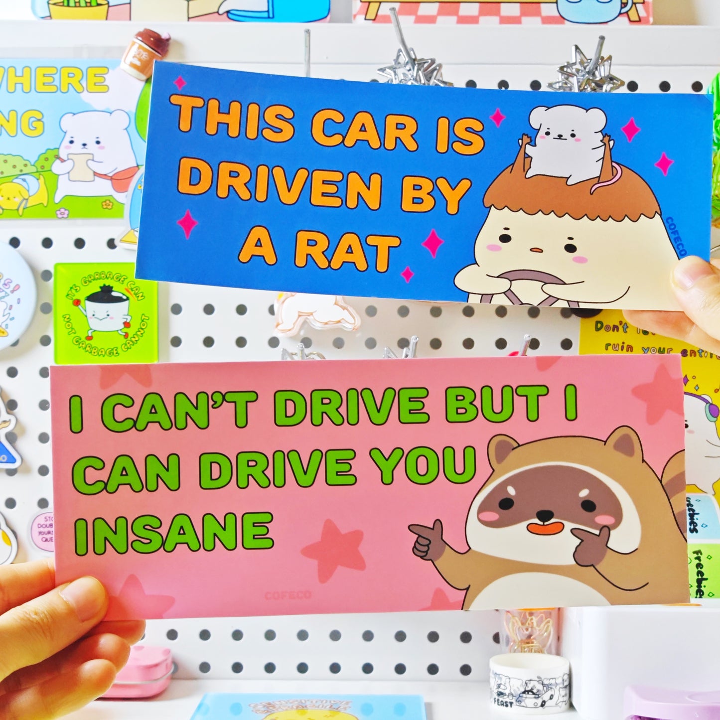 This Car Is Driven By A Rat Bumper Sticker Magnet