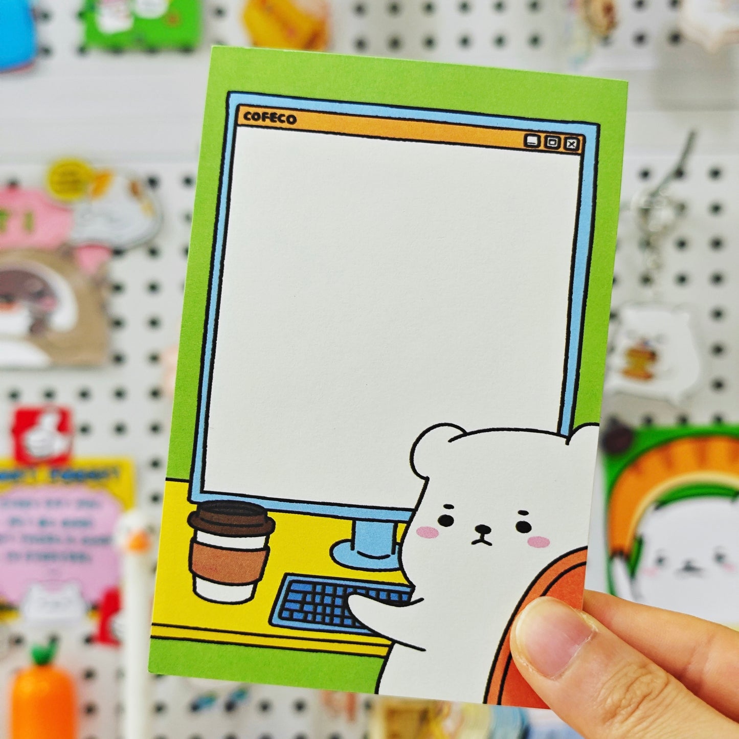 Quiet Bear Computer Memo Pad