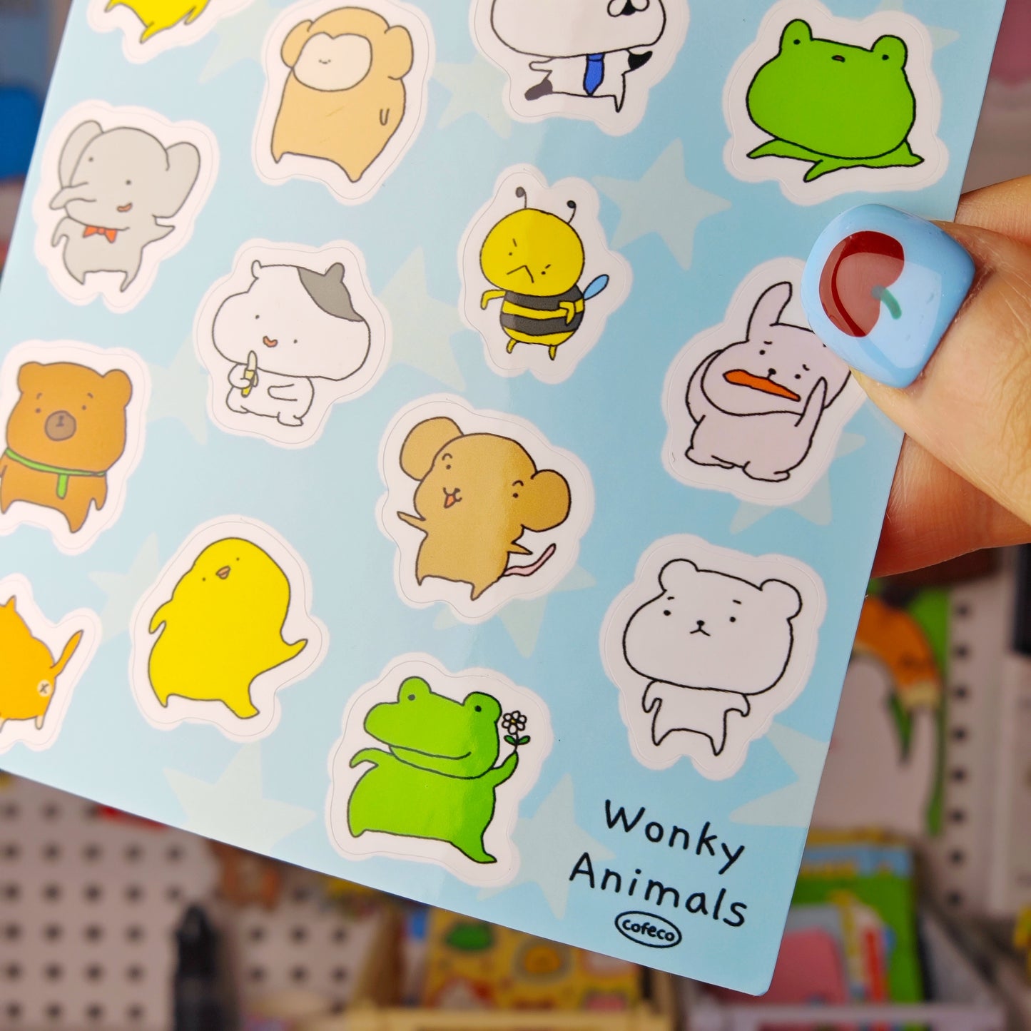 Wonky Animals Sticker Sheet