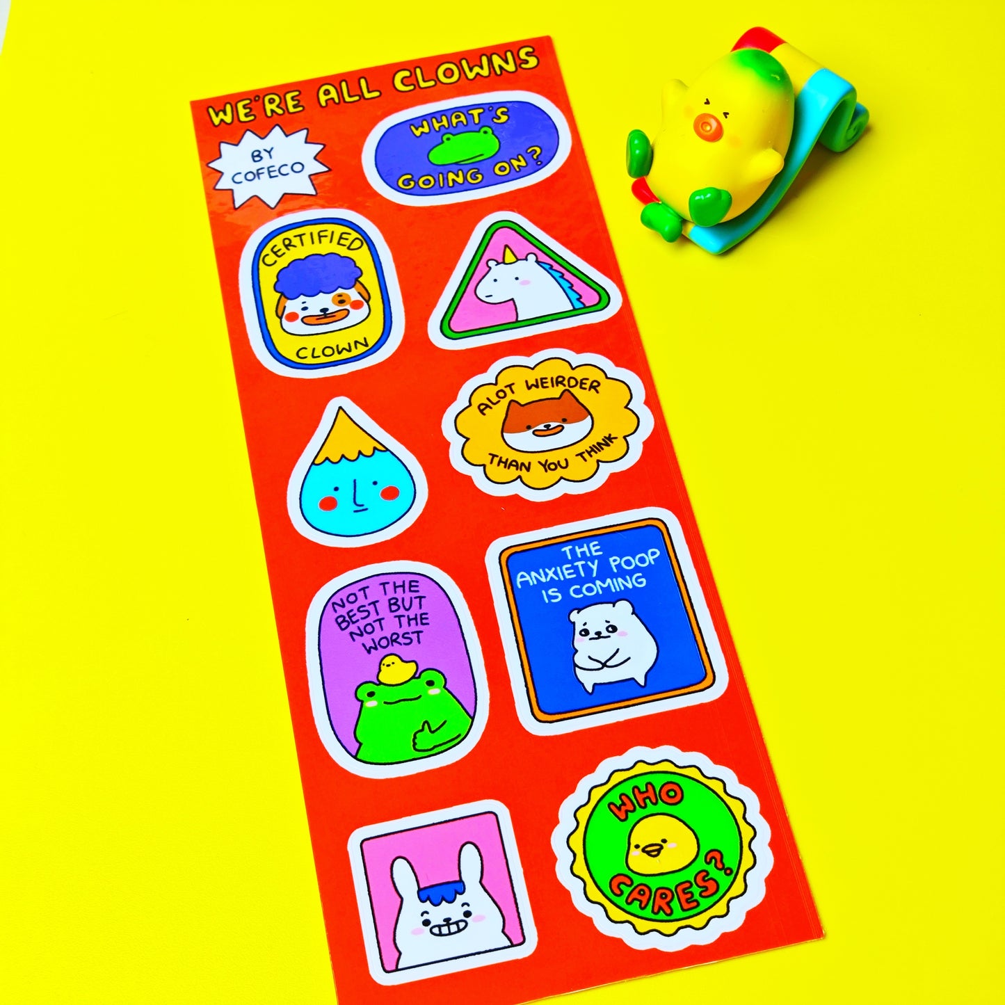 We’re All Clowns Sticker Sheet