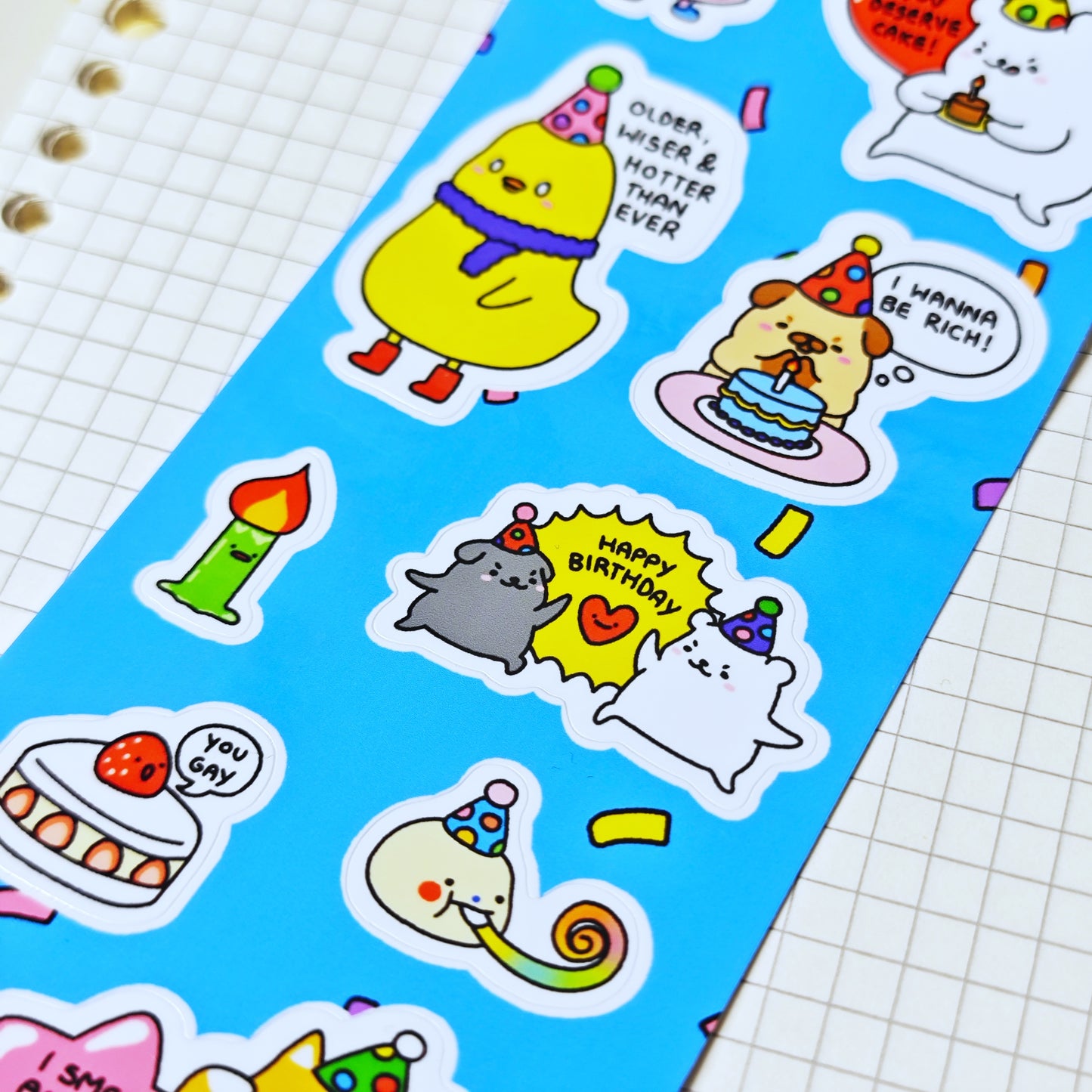 Happy Birthday Sticker Sheet