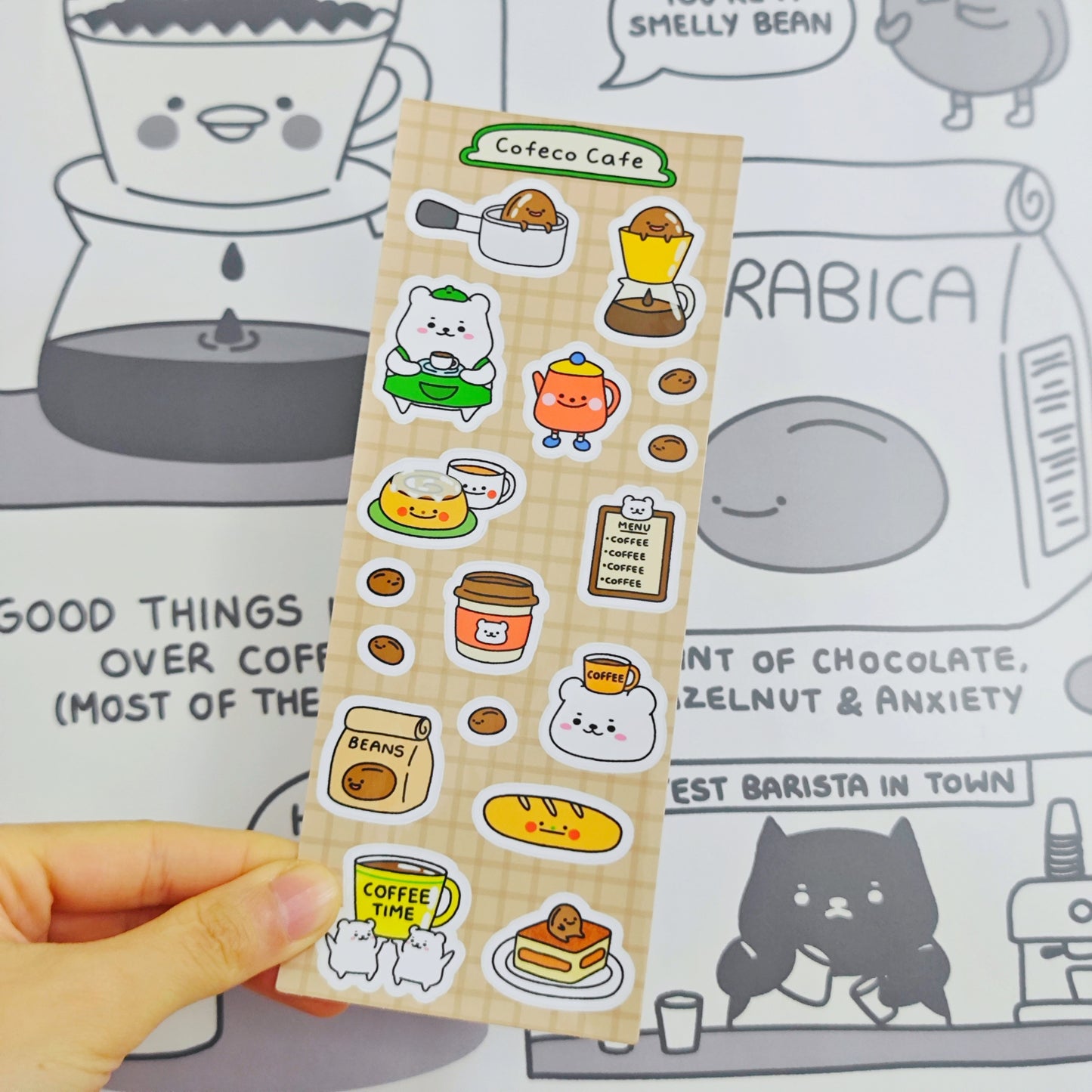 Cofeco Cafe Coffee Shop Sticker Sheet