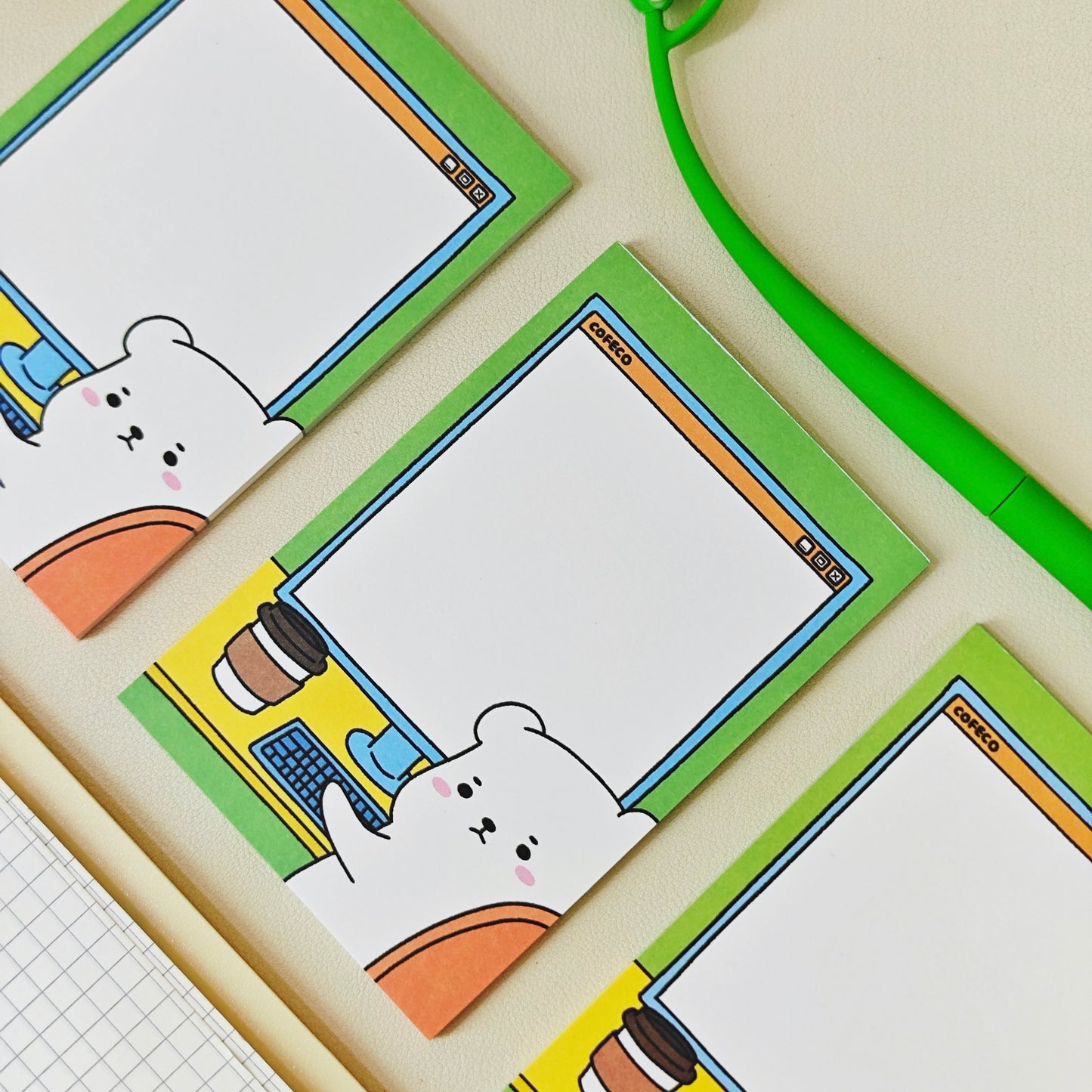 Quiet Bear Computer Memo Pad