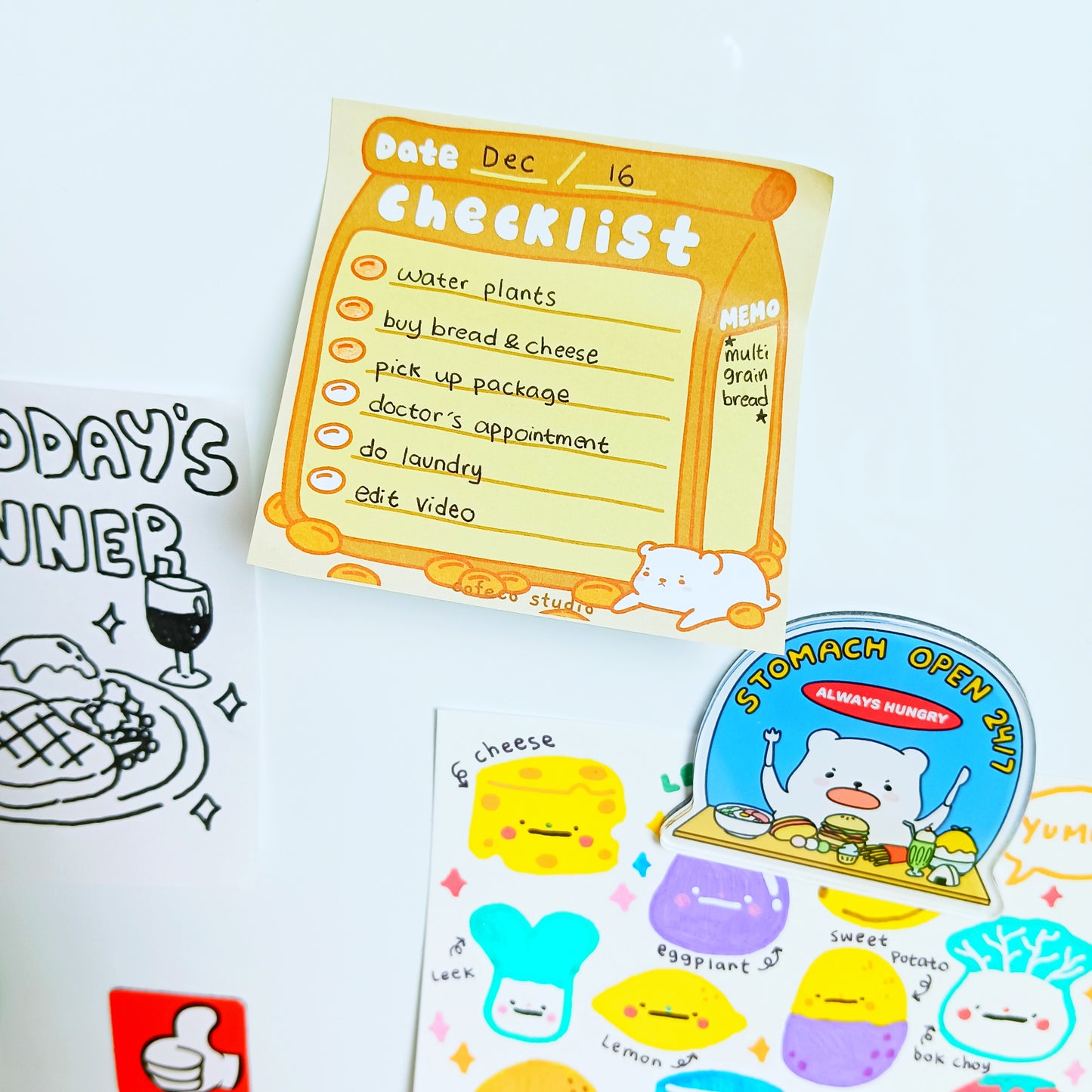 Coffee Checklist Sticky Note Memo Pad