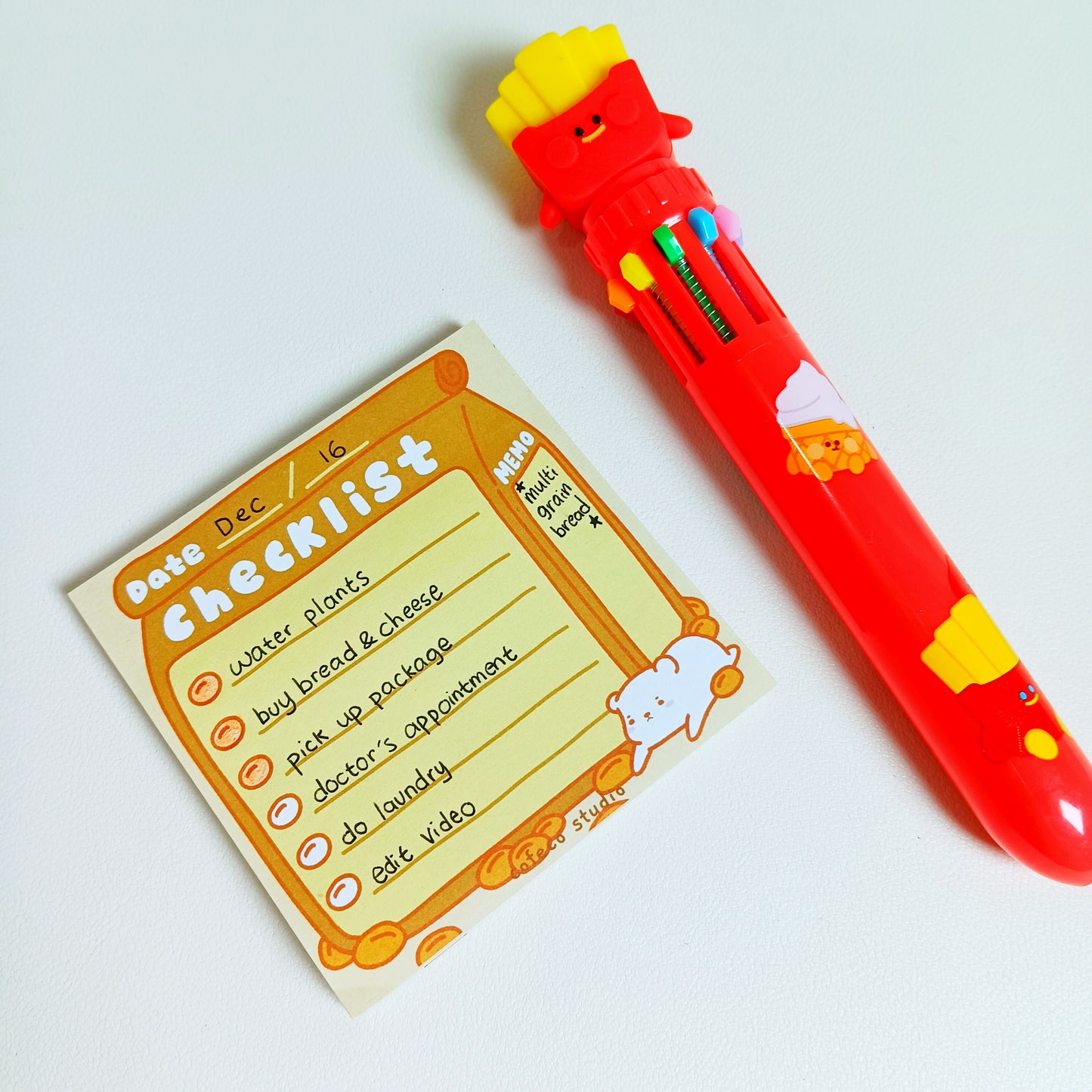 Coffee Checklist Sticky Note Memo Pad