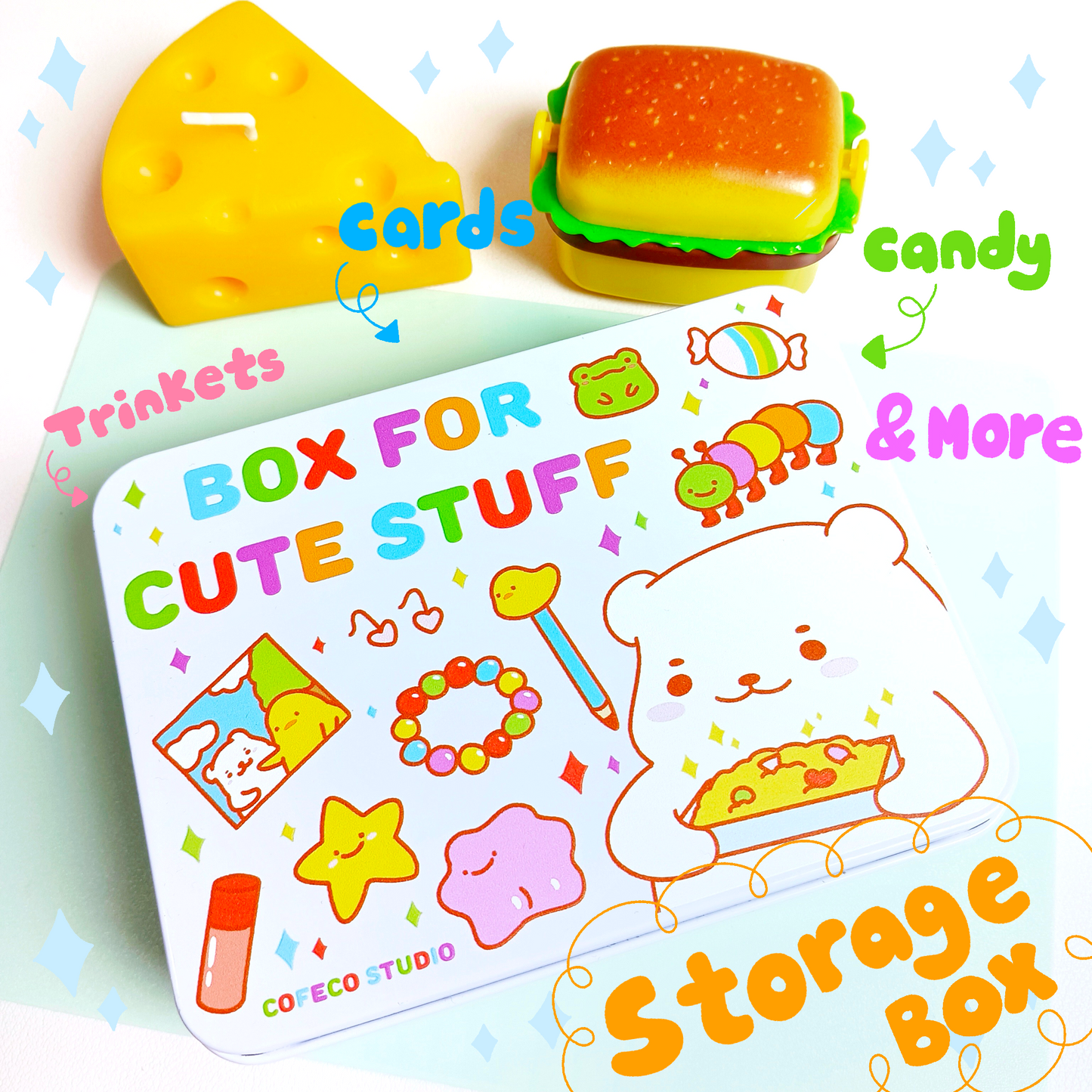 Box For Cute Stuff Storage Tin Box