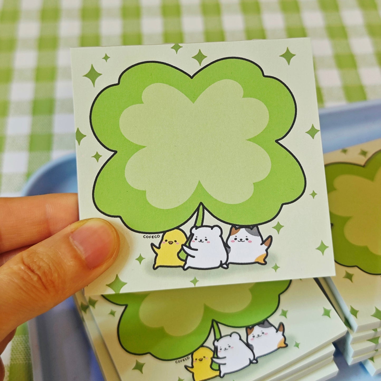 Lucky Clover Memo Pad