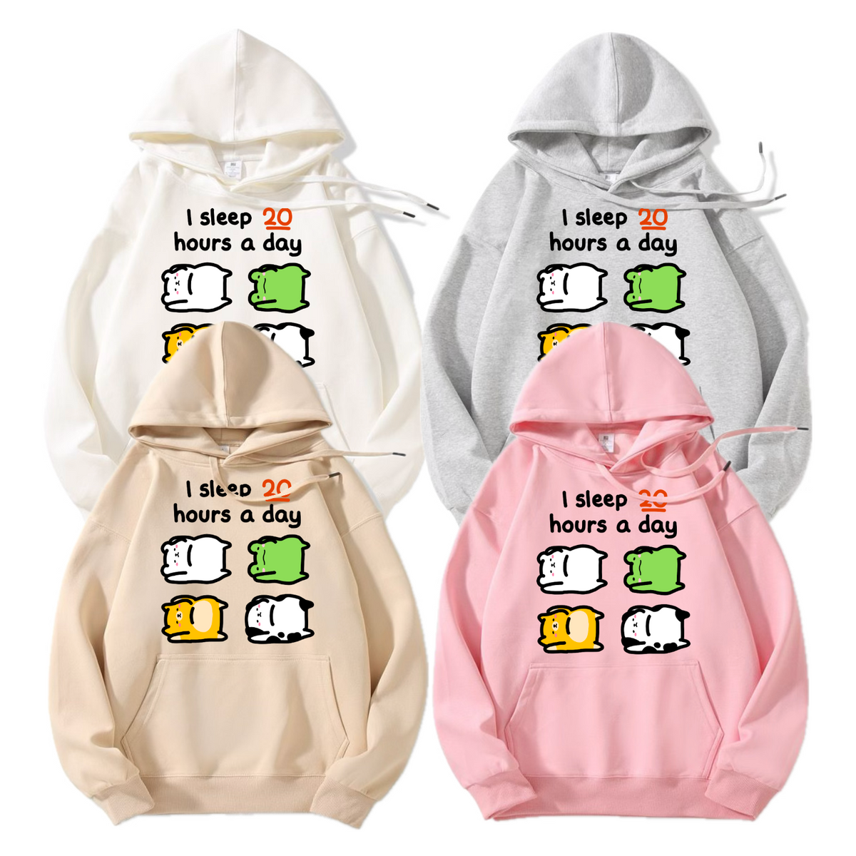 I Sleep 20 Hours A Day Apparel: Tshirt, Crewneck, Hoodie