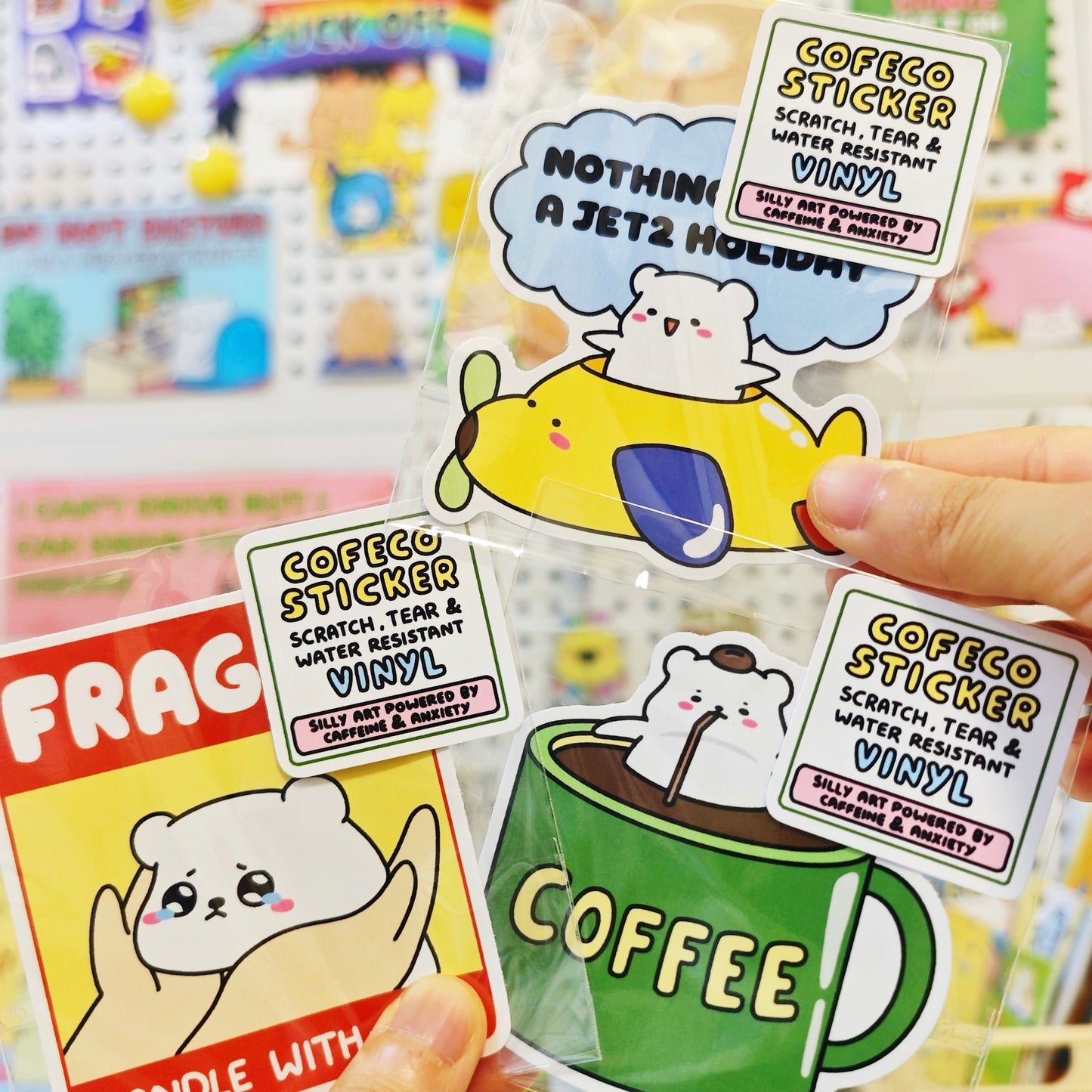 Quiet Bear JUMBO Stickers