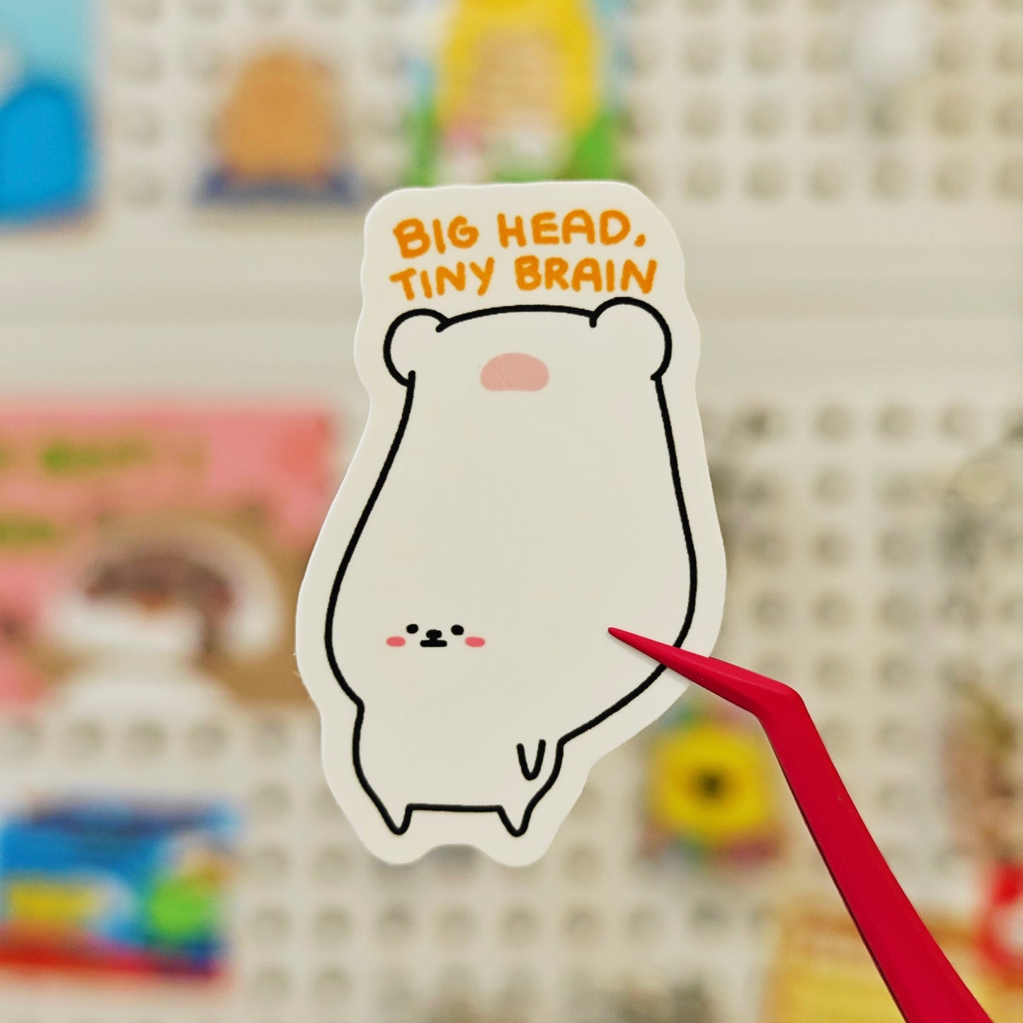 Big Head Tiny Brain Quiet Bear Sticker Collection