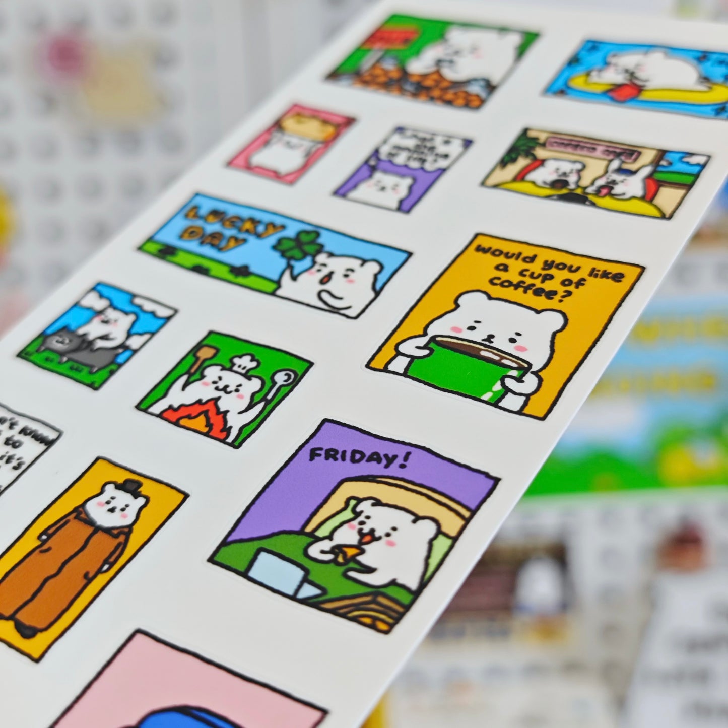 Quiet Bear Comics Sticker Sheet