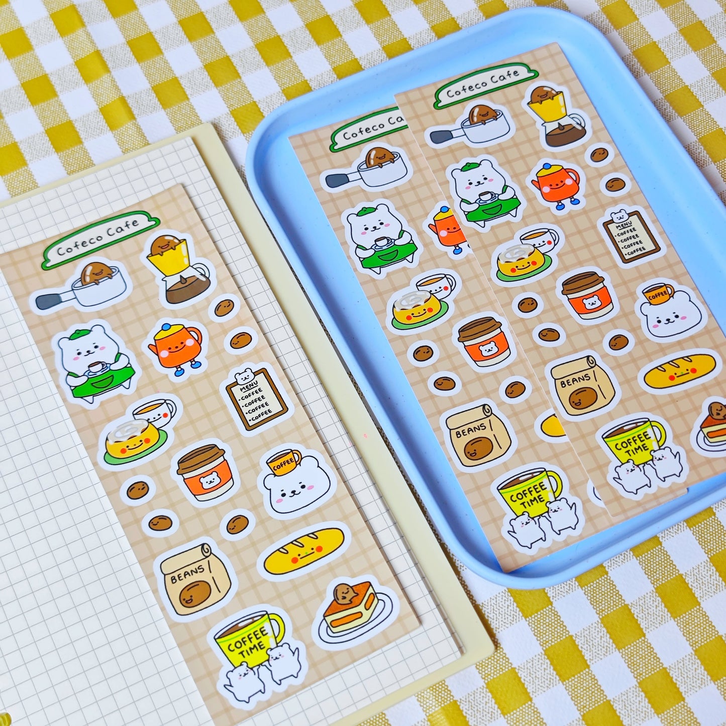 Cofeco Cafe Coffee Shop Sticker Sheet