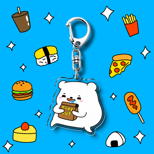 Drooling Takeout Keychain