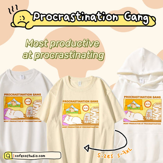 Procrastination Gang Apparel: Tshirt, Crewneck, Hoodie