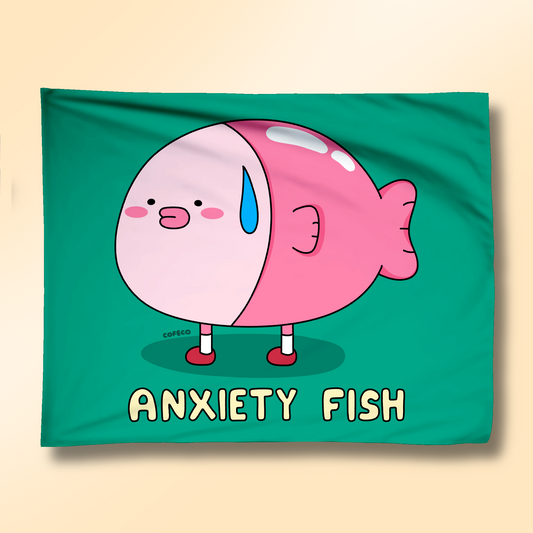 Anxiety Fish Tapestry