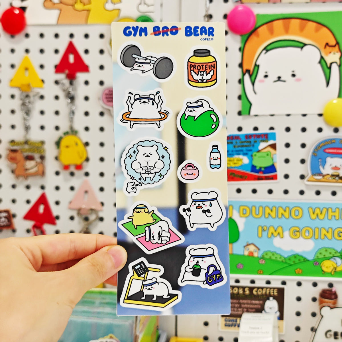 Gym Bear Sticker Sheet
