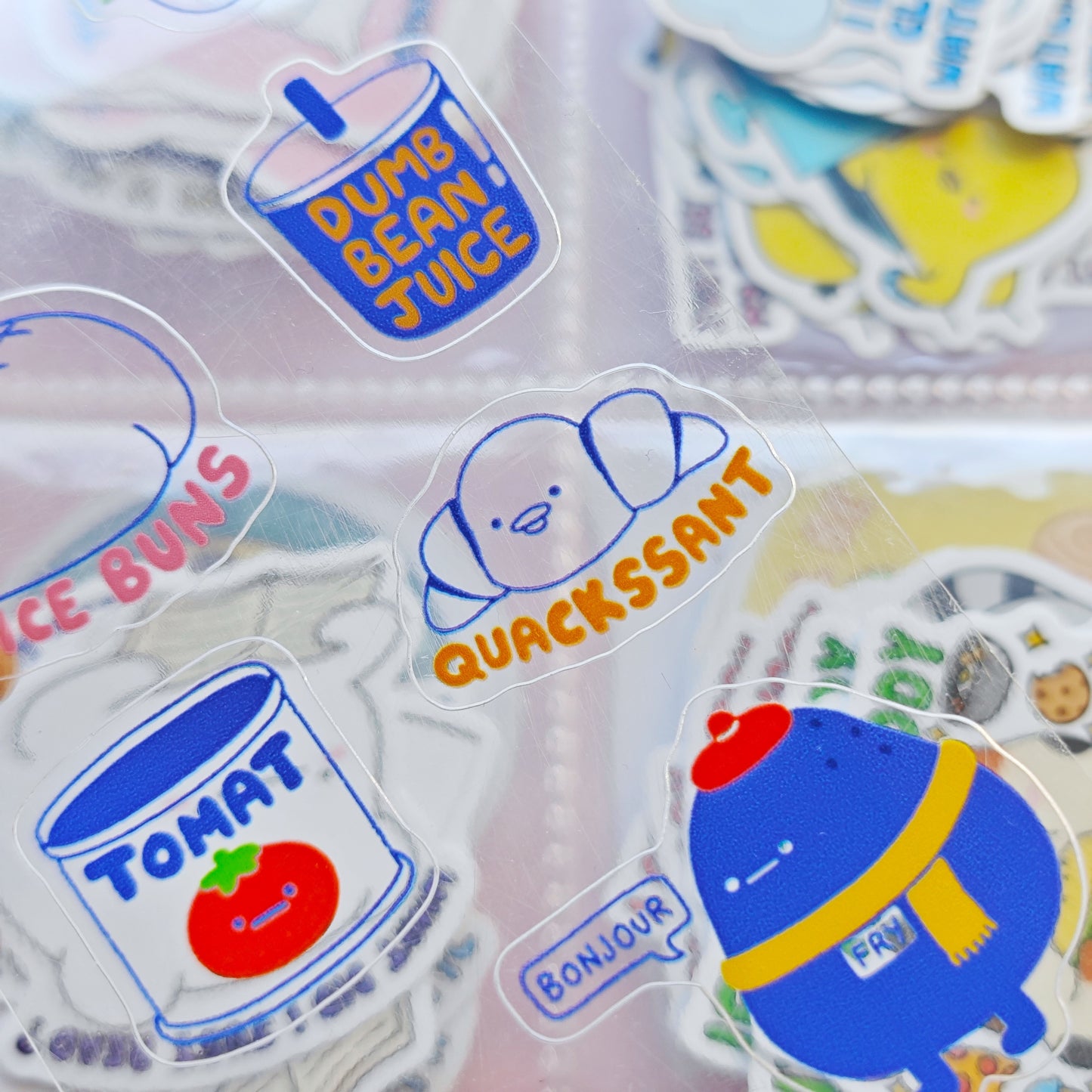 Blubby Blue Transparent Sticker Sheet