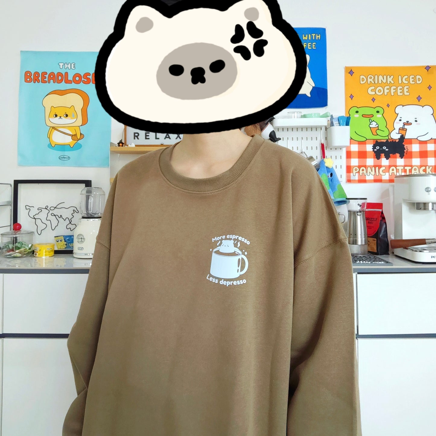 More Espresso Less Depresso Apparel: Tshirt, Crewneck, Hoodie