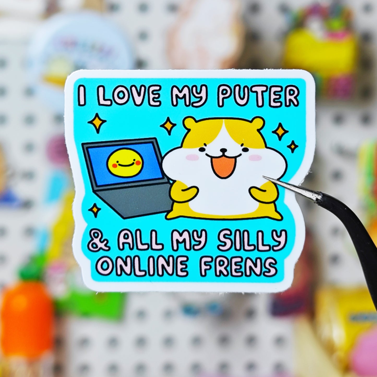 I Love My Puter Sticker