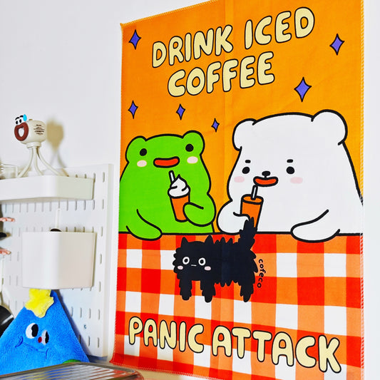 Drink Iced Coffee, Panic Attack Tapestry