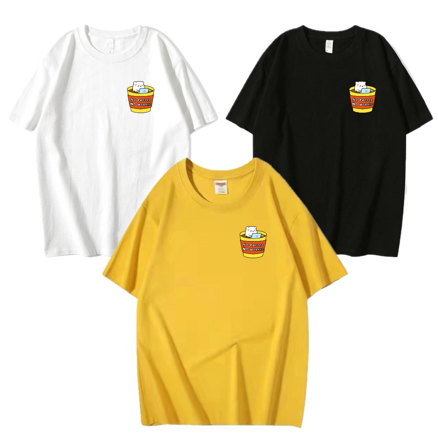 No Coffee No Workee Apparel: T-shirt, Crewneck, Hoodie