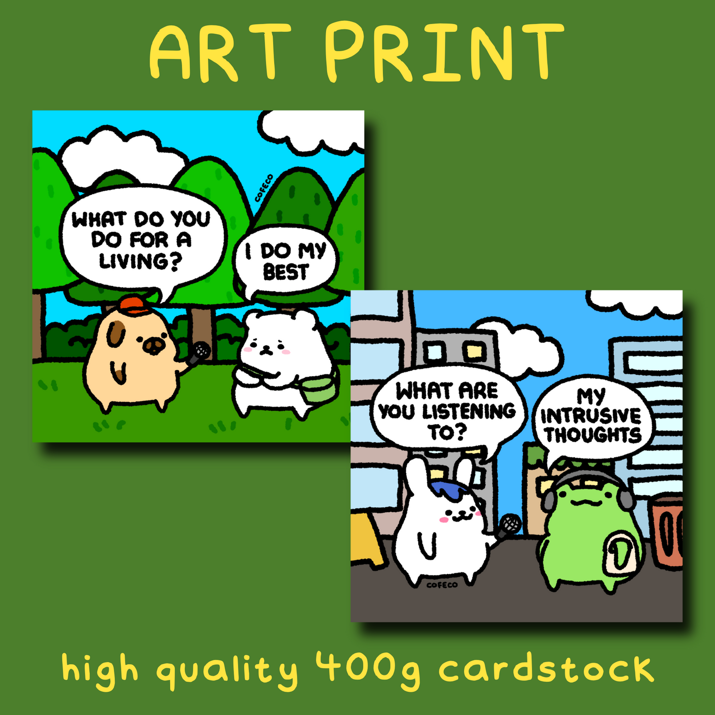 Street Interview Art Print