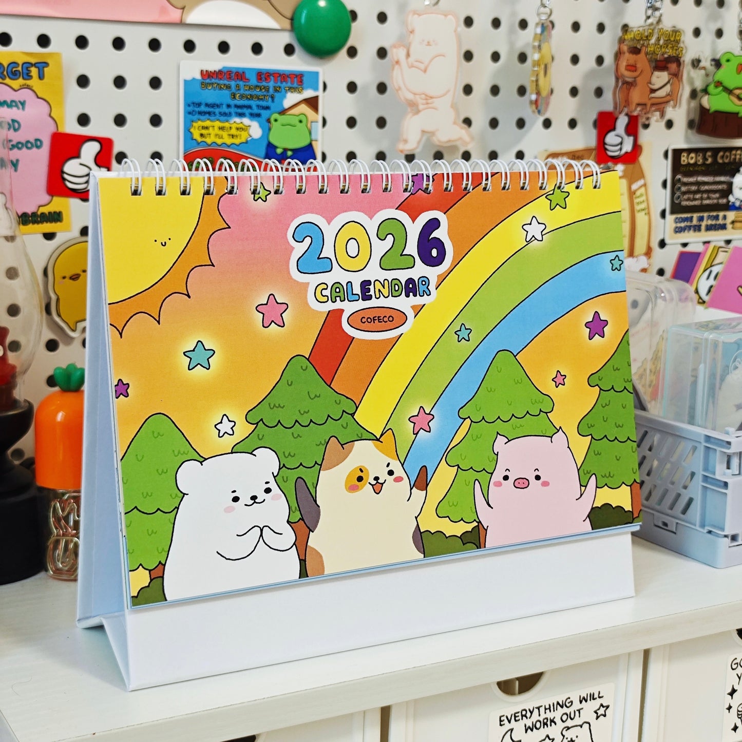 2026 Desk Calendar: Animal Town Edition