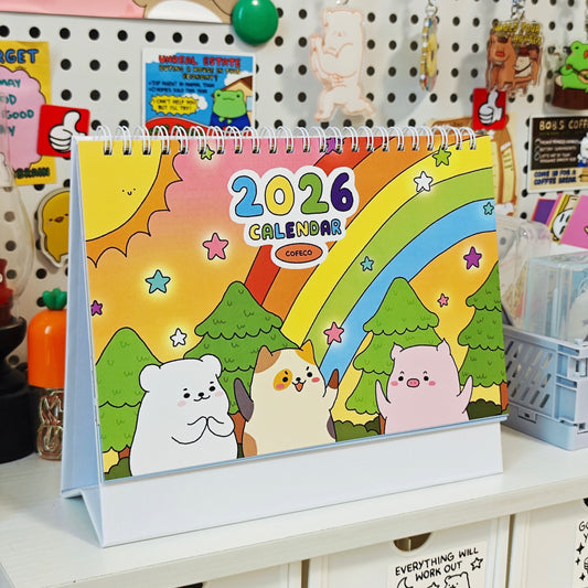 2026 Desk Calendar: Animal Town Edition